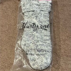 Thirty one Luxe chunky knit stocking